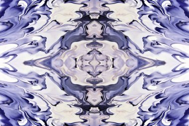 Kaleydoskopik Çok Renkli ve Karışık Girdap Tasarımlı Soyut Sanat