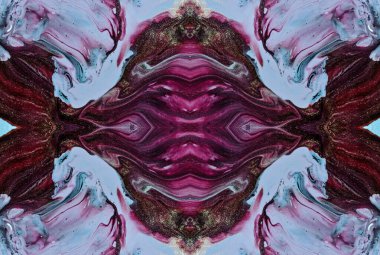 Kaleydoskopik Çok Renkli ve Karışık Girdap Tasarımlı Soyut Sanat