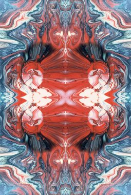 Kaleydoskopik Çok Renkli ve Karışık Girdap Tasarımlı Soyut Sanat