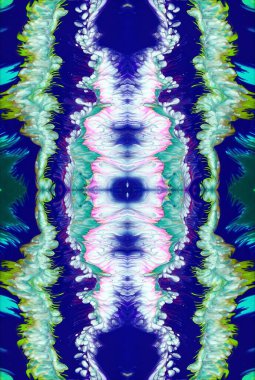 Kaleydoskopik Çok Renkli ve Karışık Girdap Tasarımlı Soyut Sanat