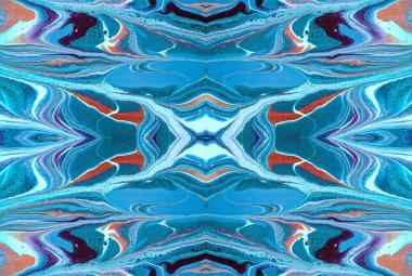 Kaleydoskopik Çok Renkli ve Karışık Girdap Tasarımlı Soyut Sanat