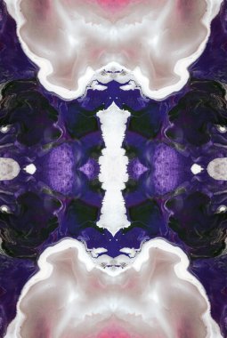 Kaleydoskopik Çok Renkli ve Karışık Girdap Tasarımlı Soyut Sanat