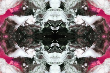 Kaleydoskopik Çok Renkli ve Karışık Girdap Tasarımlı Soyut Sanat