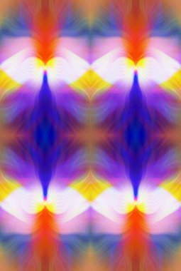 Renkli Soyut Kaleydoskop Deseni Canlı Gradyan Renkleri ve Simetrik Tasarım Modern Dijital Sanatsal Çalışması