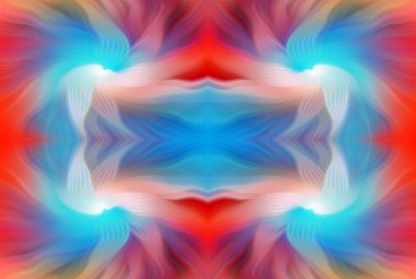 Renkli Soyut Kaleydoskop Deseni Canlı Gradyan Renkleri ve Simetrik Tasarım Modern Dijital Sanatsal Çalışması