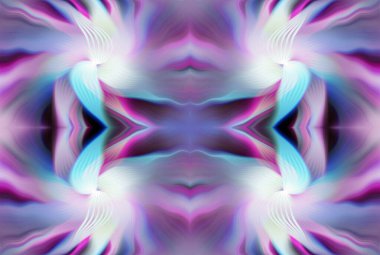 Colorful Abstract Kaleidoscope Pattern with Vibrant Gradient Hues and Symmetrical Design Modern Digital Artwork clipart