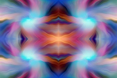 Colorful Abstract Kaleidoscope Pattern with Vibrant Gradient Hues and Symmetrical Design Modern Digital Artwork clipart