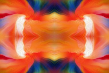 Colorful Abstract Kaleidoscope Pattern with Vibrant Gradient Hues and Symmetrical Design Modern Digital Artwork clipart