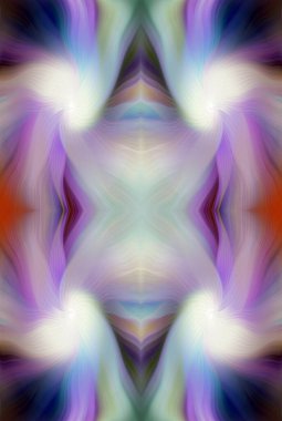 Renkli Soyut Kaleydoskop Deseni Canlı Gradyan Renkleri ve Simetrik Tasarım Modern Dijital Sanatsal Çalışması