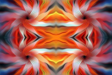 Colorful Abstract Kaleidoscope Pattern with Vibrant Gradient Hues and Symmetrical Design Modern Digital Artwork clipart