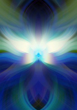 Etkili Renklerle Büyüleyici Fraktal Sanat Tasarımı, Simetrik Desenler ve Modern Yaratıcı İlham ve Gerçeküstü Görsel Deneyimler İçin Soyut Geometrik Akış