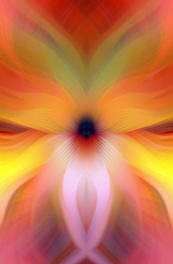 Etkili Renklerle Büyüleyici Fraktal Sanat Tasarımı, Simetrik Desenler ve Modern Yaratıcı İlham ve Gerçeküstü Görsel Deneyimler İçin Soyut Geometrik Akış