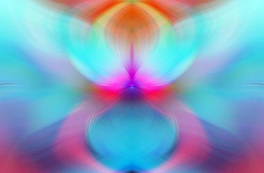 Etkili Renklerle Büyüleyici Fraktal Sanat Tasarımı, Simetrik Desenler ve Modern Yaratıcı İlham ve Gerçeküstü Görsel Deneyimler İçin Soyut Geometrik Akış