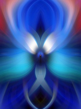 Etkili Renklerle Büyüleyici Fraktal Sanat Tasarımı, Simetrik Desenler ve Modern Yaratıcı İlham ve Gerçeküstü Görsel Deneyimler İçin Soyut Geometrik Akış