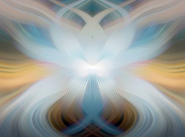 Etkili Renklerle Büyüleyici Fraktal Sanat Tasarımı, Simetrik Desenler ve Modern Yaratıcı İlham ve Gerçeküstü Görsel Deneyimler İçin Soyut Geometrik Akış