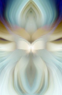 Etkili Renklerle Büyüleyici Fraktal Sanat Tasarımı, Simetrik Desenler ve Modern Yaratıcı İlham ve Gerçeküstü Görsel Deneyimler İçin Soyut Geometrik Akış