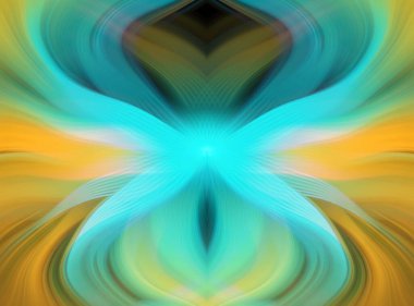 Etkili Renklerle Büyüleyici Fraktal Sanat Tasarımı, Simetrik Desenler ve Modern Yaratıcı İlham ve Gerçeküstü Görsel Deneyimler İçin Soyut Geometrik Akış