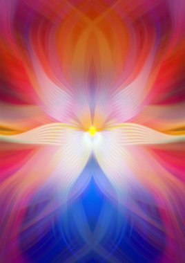 Etkili Renklerle Büyüleyici Fraktal Sanat Tasarımı, Simetrik Desenler ve Modern Yaratıcı İlham ve Gerçeküstü Görsel Deneyimler İçin Soyut Geometrik Akış