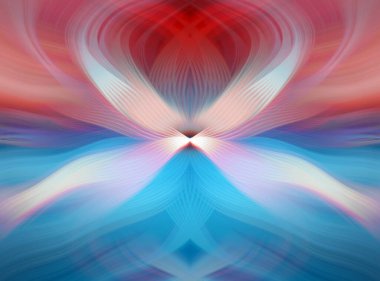 Etkili Renklerle Büyüleyici Fraktal Sanat Tasarımı, Simetrik Desenler ve Modern Yaratıcı İlham ve Gerçeküstü Görsel Deneyimler İçin Soyut Geometrik Akış