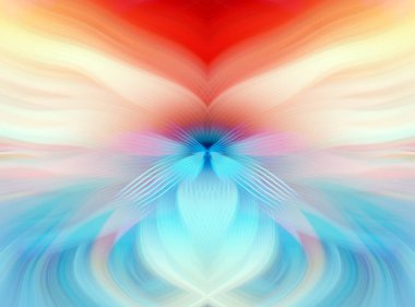 Etkili Renklerle Büyüleyici Fraktal Sanat Tasarımı, Simetrik Desenler ve Modern Yaratıcı İlham ve Gerçeküstü Görsel Deneyimler İçin Soyut Geometrik Akış