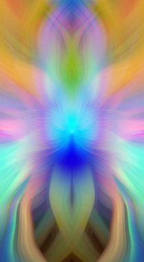 Etkili Renklerle Büyüleyici Fraktal Sanat Tasarımı, Simetrik Desenler ve Modern Yaratıcı İlham ve Gerçeküstü Görsel Deneyimler İçin Soyut Geometrik Akış