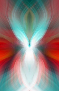 Etkili Renklerle Büyüleyici Fraktal Sanat Tasarımı, Simetrik Desenler ve Modern Yaratıcı İlham ve Gerçeküstü Görsel Deneyimler İçin Soyut Geometrik Akış