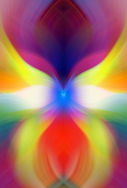 Etkili Renklerle Büyüleyici Fraktal Sanat Tasarımı, Simetrik Desenler ve Modern Yaratıcı İlham ve Gerçeküstü Görsel Deneyimler İçin Soyut Geometrik Akış