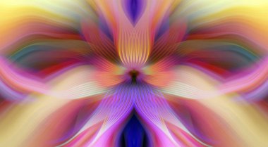 Parlak Kelebek İlham Veren Soyut Kaleydoskop Sanatı Kırmızı ve Teal