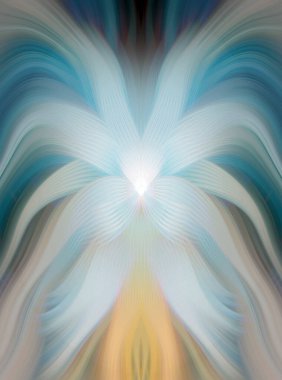 Parlak Kelebek İlham Veren Soyut Kaleydoskop Sanatı Kırmızı ve Teal