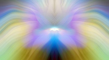 Parlak Kelebek İlham Veren Soyut Kaleydoskop Sanatı Kırmızı ve Teal