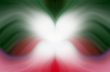 Parlak Kelebek İlham Veren Soyut Kaleydoskop Sanatı Kırmızı ve Teal