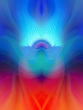 Simetrik Gradyan Şablonları, Kalın Dijital Tasarım, Neon Renkleri ve Yaratıcı Arkaplan, Duvar Kağıdı ve Dekoratif Dokular İçin Fütürist Estetik Mükemmel