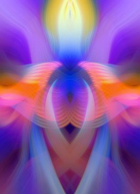 Simetrik Gradyan Şablonları, Kalın Dijital Tasarım, Neon Renkleri ve Yaratıcı Arkaplan, Duvar Kağıdı ve Dekoratif Dokular İçin Fütürist Estetik Mükemmel