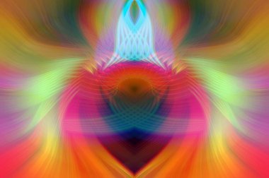 Simetrik Gradyan Şablonları, Kalın Dijital Tasarım, Neon Renkleri ve Yaratıcı Arkaplan, Duvar Kağıdı ve Dekoratif Dokular İçin Fütürist Estetik Mükemmel