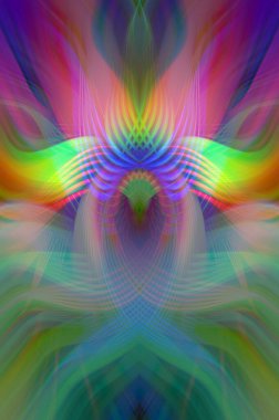 Simetrik Gradyan Şablonları, Kalın Dijital Tasarım, Neon Renkleri ve Yaratıcı Arkaplan, Duvar Kağıdı ve Dekoratif Dokular İçin Fütürist Estetik Mükemmel