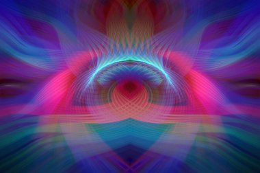 Simetrik Gradyan Şablonları, Kalın Dijital Tasarım, Neon Renkleri ve Yaratıcı Arkaplan, Duvar Kağıdı ve Dekoratif Dokular İçin Fütürist Estetik Mükemmel