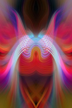 Simetrik Gradyan Şablonları, Kalın Dijital Tasarım, Neon Renkleri ve Yaratıcı Arkaplan, Duvar Kağıdı ve Dekoratif Dokular İçin Fütürist Estetik Mükemmel