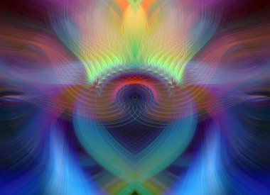 Simetrik Gradyan Şablonları, Kalın Dijital Tasarım, Neon Renkleri ve Yaratıcı Arkaplan, Duvar Kağıdı ve Dekoratif Dokular İçin Fütürist Estetik Mükemmel