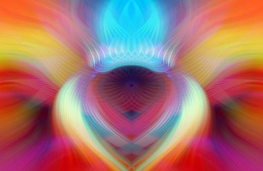 Simetrik Gradyan Şablonları, Kalın Dijital Tasarım, Neon Renkleri ve Yaratıcı Arkaplan, Duvar Kağıdı ve Dekoratif Dokular İçin Fütürist Estetik Mükemmel