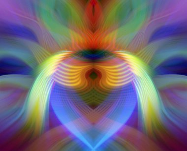 Simetrik Gradyan Şablonları, Kalın Dijital Tasarım, Neon Renkleri ve Yaratıcı Arkaplan, Duvar Kağıdı ve Dekoratif Dokular İçin Fütürist Estetik Mükemmel