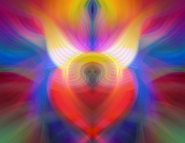 Simetrik Gradyan Şablonları, Kalın Dijital Tasarım, Neon Renkleri ve Yaratıcı Arkaplan, Duvar Kağıdı ve Dekoratif Dokular İçin Fütürist Estetik Mükemmel