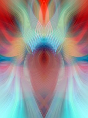 Simetrik Gradyan Şablonları, Kalın Dijital Tasarım, Neon Renkleri ve Yaratıcı Arkaplan, Duvar Kağıdı ve Dekoratif Dokular İçin Fütürist Estetik Mükemmel