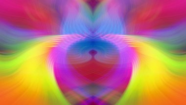 Simetrik Gradyan Şablonları, Kalın Dijital Tasarım, Neon Renkleri ve Yaratıcı Arkaplan, Duvar Kağıdı ve Dekoratif Dokular İçin Fütürist Estetik Mükemmel