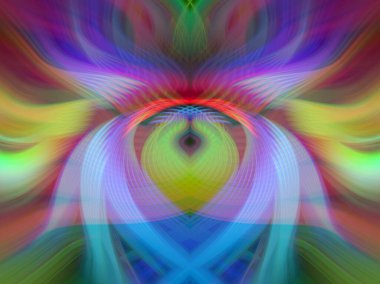 Simetrik Gradyan Şablonları, Kalın Dijital Tasarım, Neon Renkleri ve Yaratıcı Arkaplan, Duvar Kağıdı ve Dekoratif Dokular İçin Fütürist Estetik Mükemmel