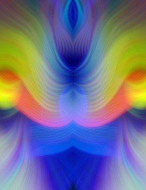 Simetrik Gradyan Şablonları, Kalın Dijital Tasarım, Neon Renkleri ve Yaratıcı Arkaplan, Duvar Kağıdı ve Dekoratif Dokular İçin Fütürist Estetik Mükemmel