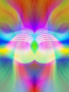 Simetrik Gradyan Şablonları, Kalın Dijital Tasarım, Neon Renkleri ve Yaratıcı Arkaplan, Duvar Kağıdı ve Dekoratif Dokular İçin Fütürist Estetik Mükemmel