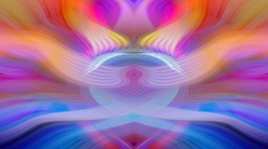 Simetrik Gradyan Şablonları, Kalın Dijital Tasarım, Neon Renkleri ve Yaratıcı Arkaplan, Duvar Kağıdı ve Dekoratif Dokular İçin Fütürist Estetik Mükemmel