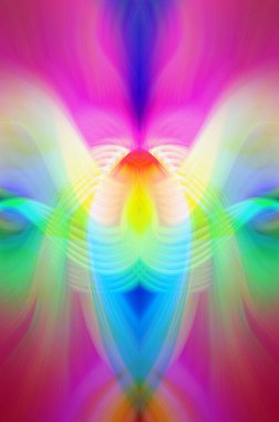 Simetrik Gradyan Şablonları, Kalın Dijital Tasarım, Neon Renkleri ve Yaratıcı Arkaplan, Duvar Kağıdı ve Dekoratif Dokular İçin Fütürist Estetik Mükemmel