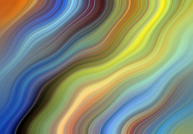 Kırmızı, Yeşil, Mavi, Turkuaz ve Turkuaz Modern Sanatsal Arkaplan Tasarımı Dalgaları ile Canlı Soyut Boyama