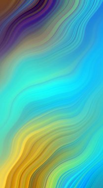 Kırmızı, Yeşil, Mavi, Turkuaz ve Turkuaz Modern Sanatsal Arkaplan Tasarımı Dalgaları ile Canlı Soyut Boyama